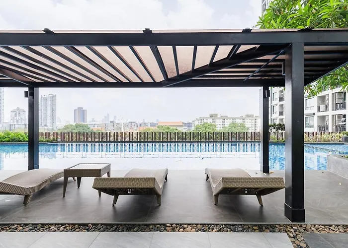 아파트 Luxury Onnute9bts 40sqmt Netflix & Bts& Pool & Gym 2mins To Bts *
